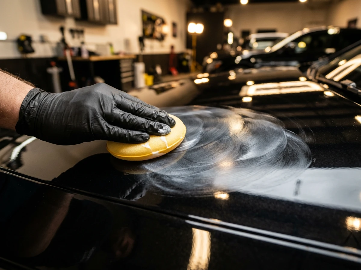 Application de cire sur une carrosserie pour une protection longue durée